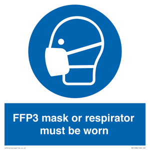 FFP3 mask or respirator must be worn